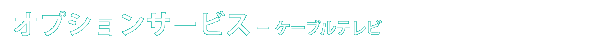 オプションサービス - ケーブルテレビ